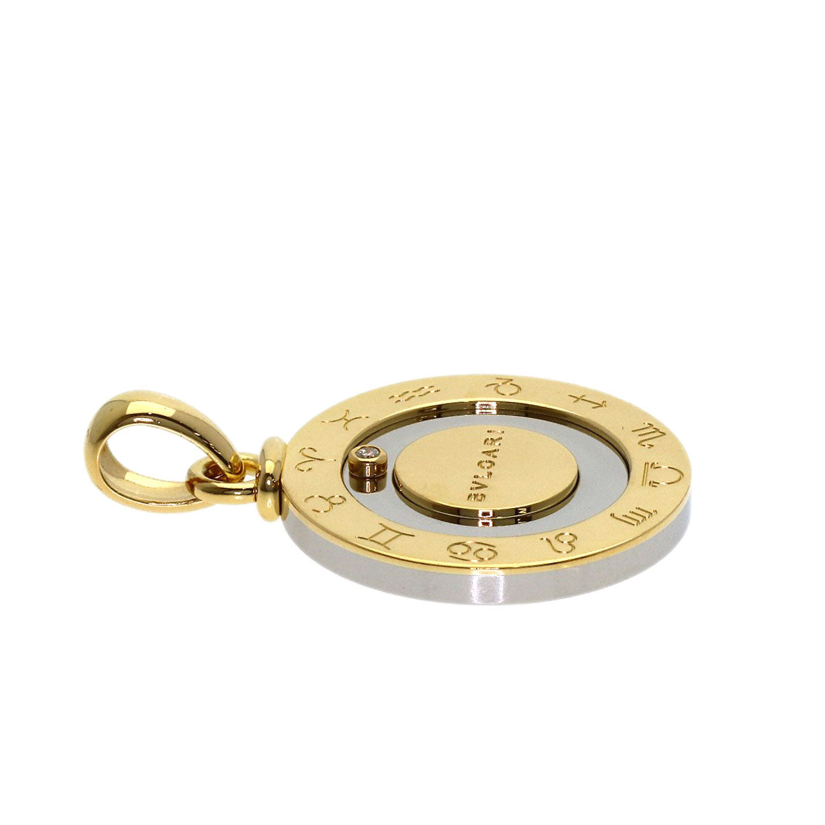 BVLGARI horoscope Pendant top K18 Yellow Gold Stainless SteelLadies [Used]