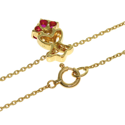 Dior Ruby Diamond Necklace K18 Yellow Gold Ladies [Used]