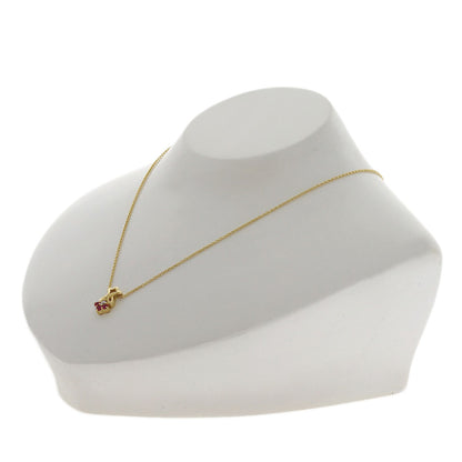 Dior Ruby Diamond Necklace K18 Yellow Gold Ladies [Used]