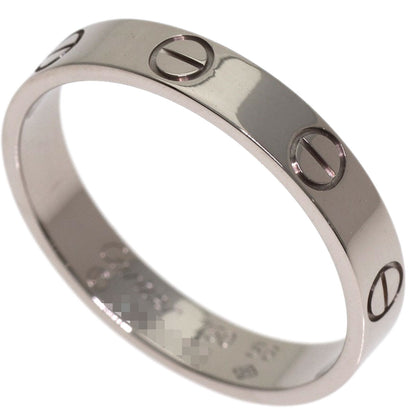 CARTIER mini love ring #56 Ring K18 White Gold Ladies [Used]