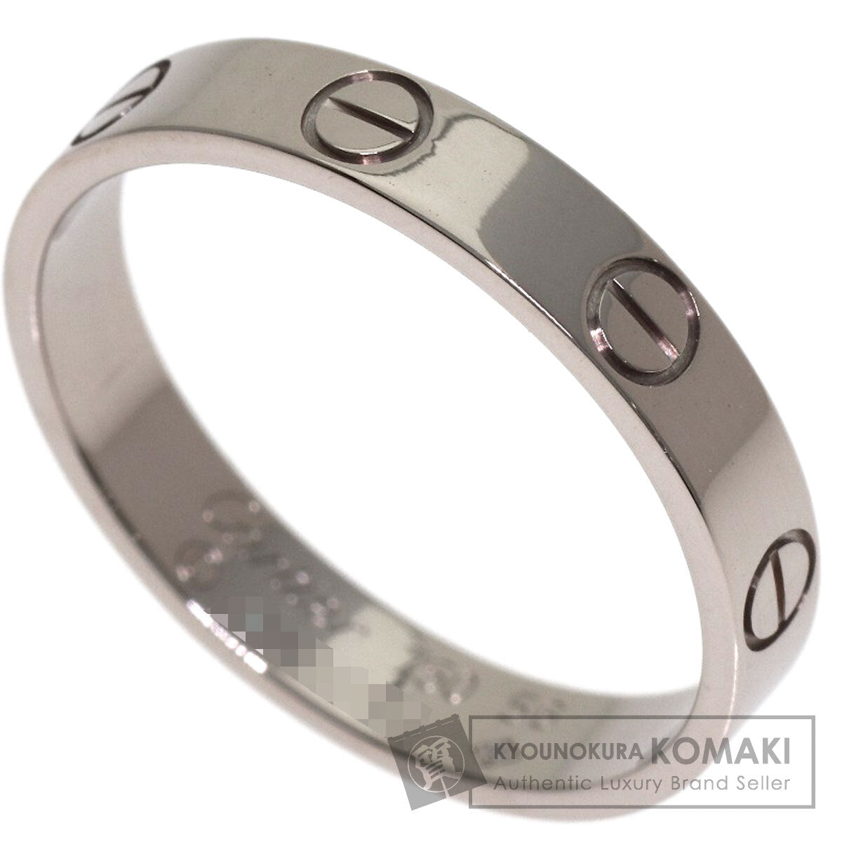 CARTIER mini love ring #56 Ring K18 White Gold Ladies [Used]