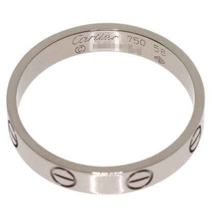 CARTIER mini love ring #56 Ring K18 White Gold Ladies [Used]