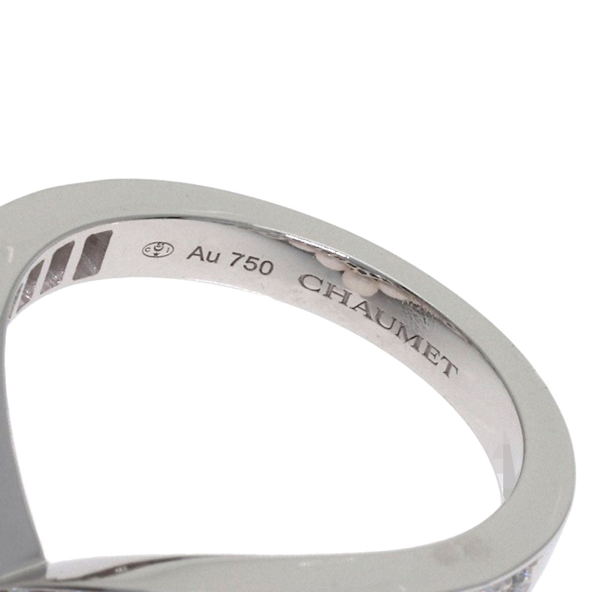 Chaumet Josephine Aigrette Pearl Diamond #48 Ring K18 White Gold Ladies [Used]