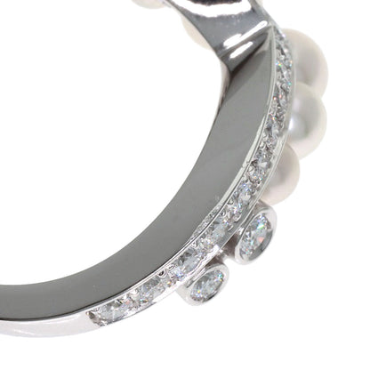 Chaumet Josephine Aigrette Pearl Diamond #48 Ring K18 White Gold Ladies [Used]