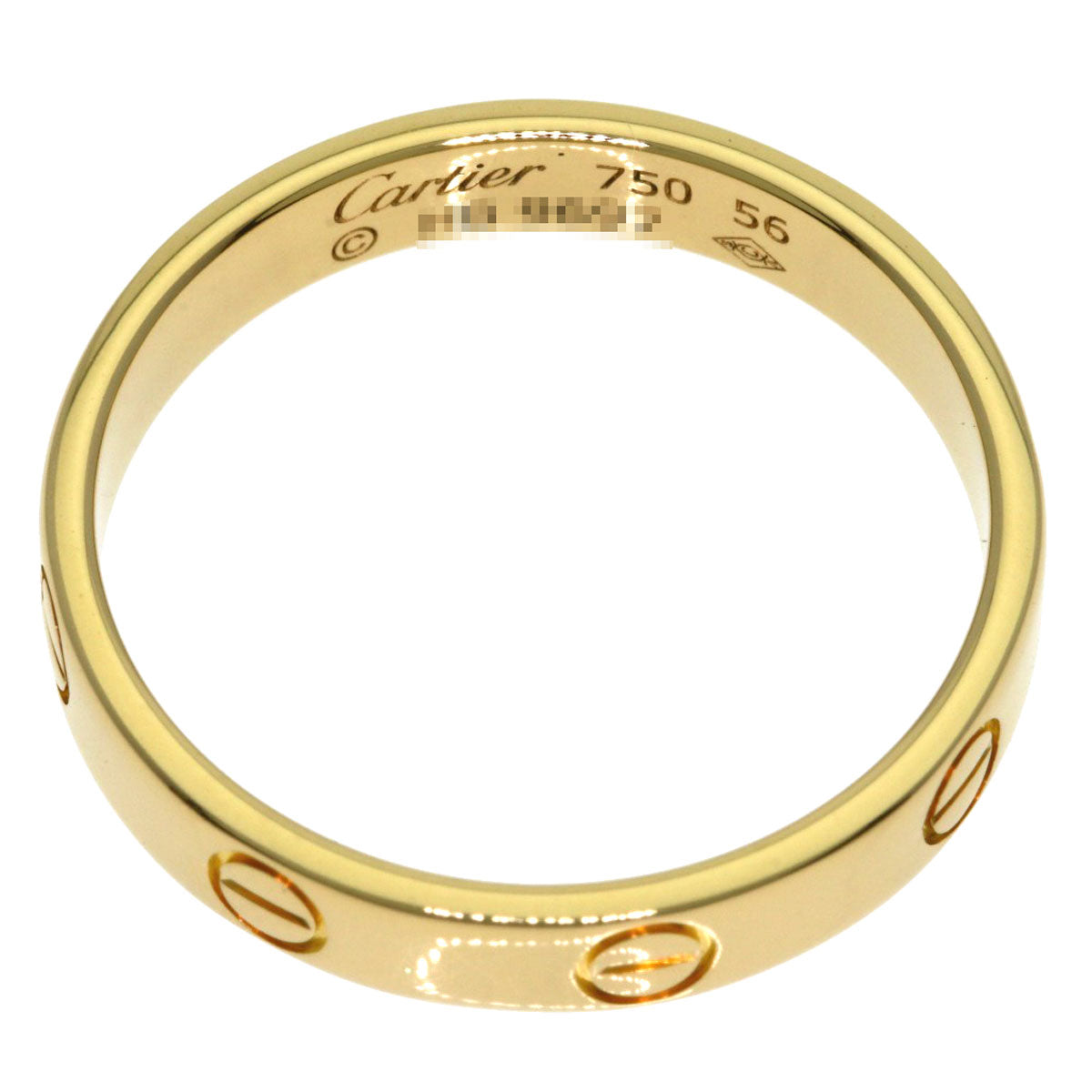 CARTIER Mini love ring #56 Ring K18 Yellow Gold Ladies [Used]