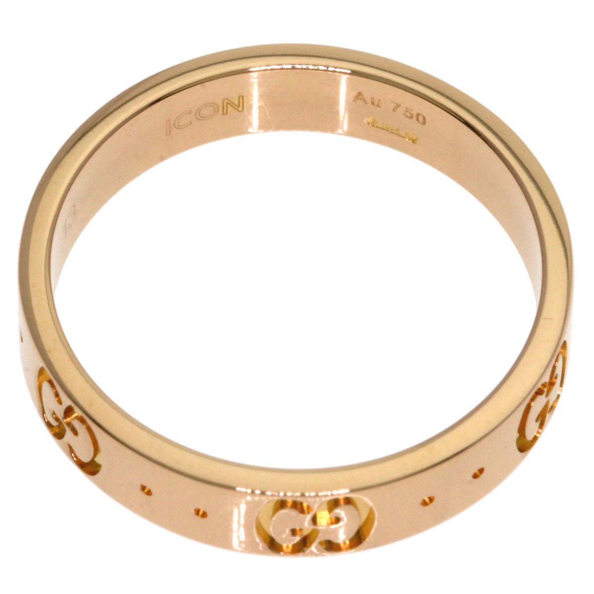 GUCCI Icon # 13 Ring K18 Pink Gold Ladies [Used]