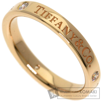 TIFFANY&Co. Flat band 3P Diamond Ring K18 Pink Gold Ladies [Used]