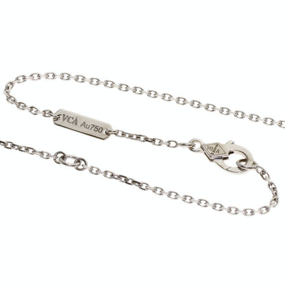 Van Cleef & Arpels Vintage Alhambra white shell Necklace K18 White Gold Ladies [Used]