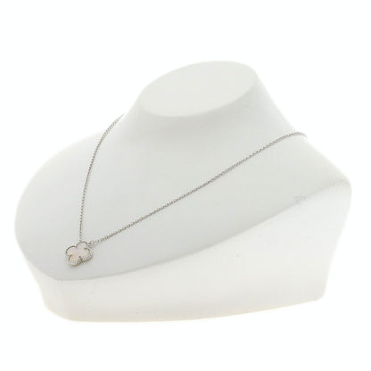 Van Cleef & Arpels Vintage Alhambra white shell Necklace K18 White Gold Ladies [Used]