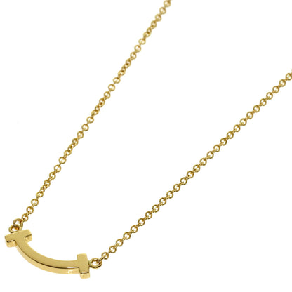 TIFFANY&Co. T Smile Mini Necklace K18 Yellow Gold Ladies [Used]
