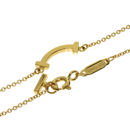 TIFFANY&Co. T Smile Mini Necklace K18 Yellow Gold Ladies [Used]