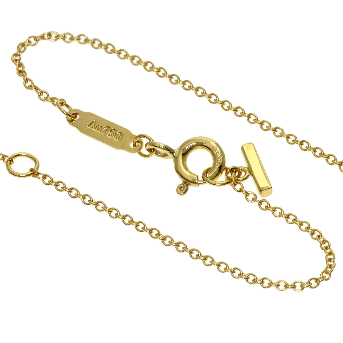 TIFFANY&Co. T Smile Mini Necklace K18 Yellow Gold Ladies [Used]