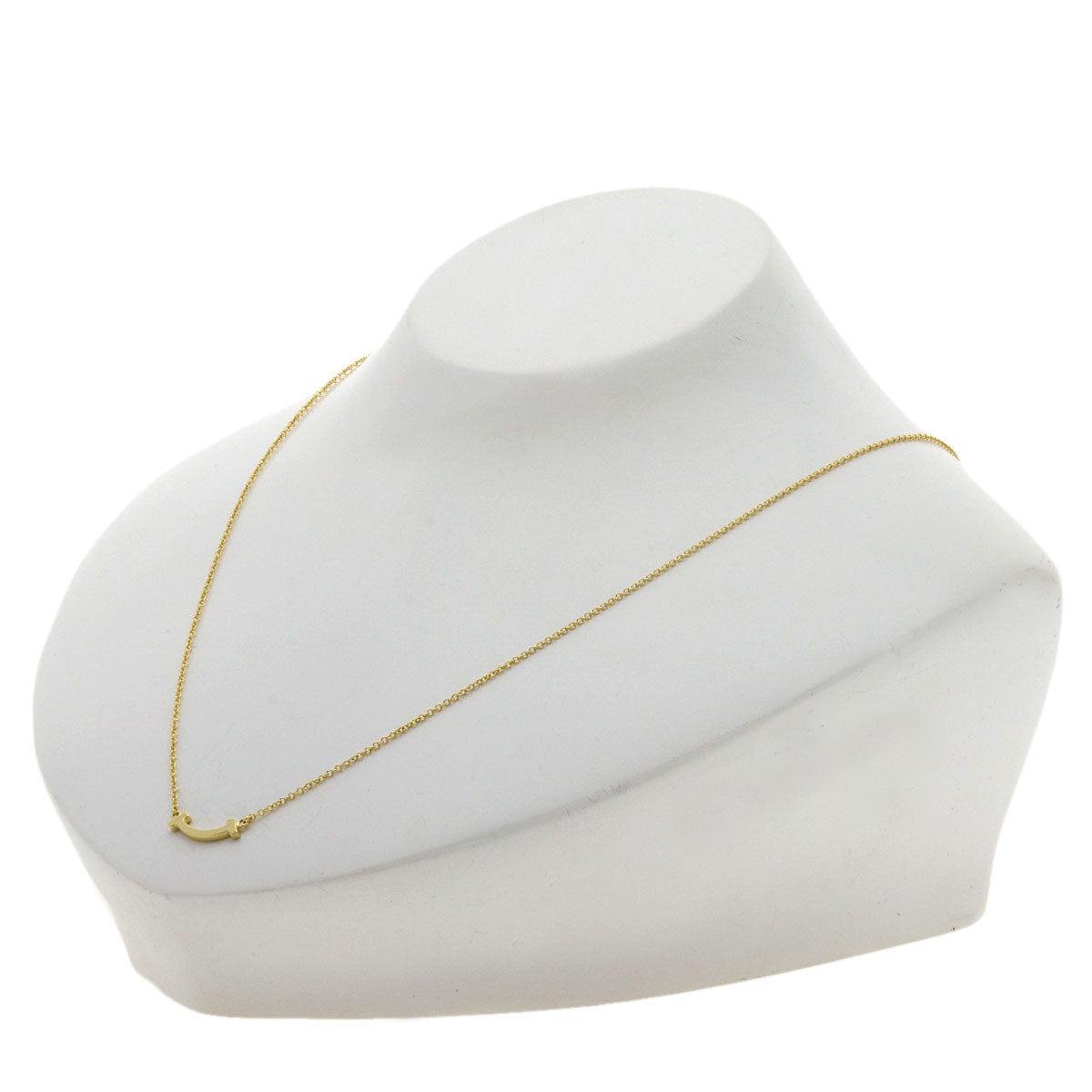 TIFFANY&Co. T Smile Mini Necklace K18 Yellow Gold Ladies [Used]