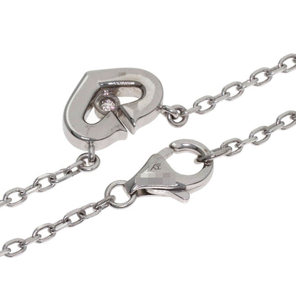 CARTIER C heart Diamond Necklace K18 White Gold Ladies [Used]