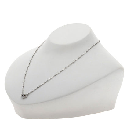 CARTIER C heart Diamond Necklace K18 White Gold Ladies [Used]