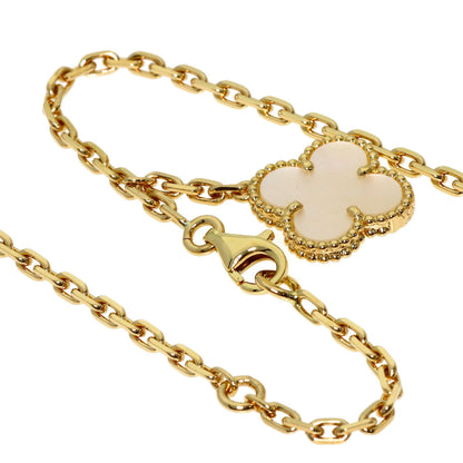 Van Cleef & Arpels Magic Alhambra 6 Motif Shell Onyx Necklace K18 Yellow Gold Ladies [Used]
