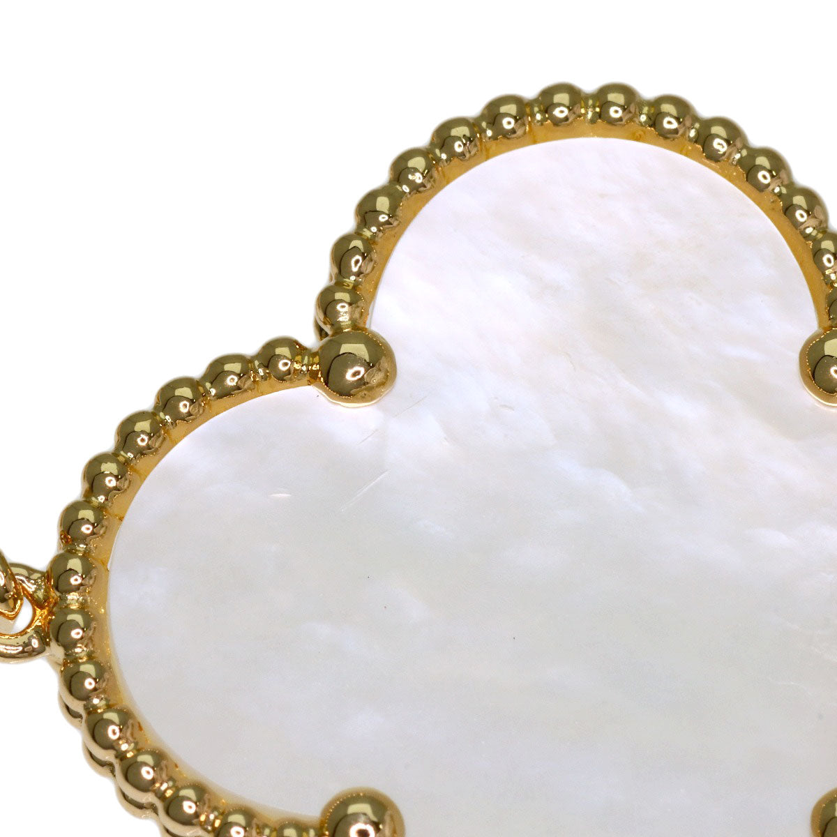 Van Cleef & Arpels Magic Alhambra 6 Motif Shell Onyx Necklace K18 Yellow Gold Ladies [Used]