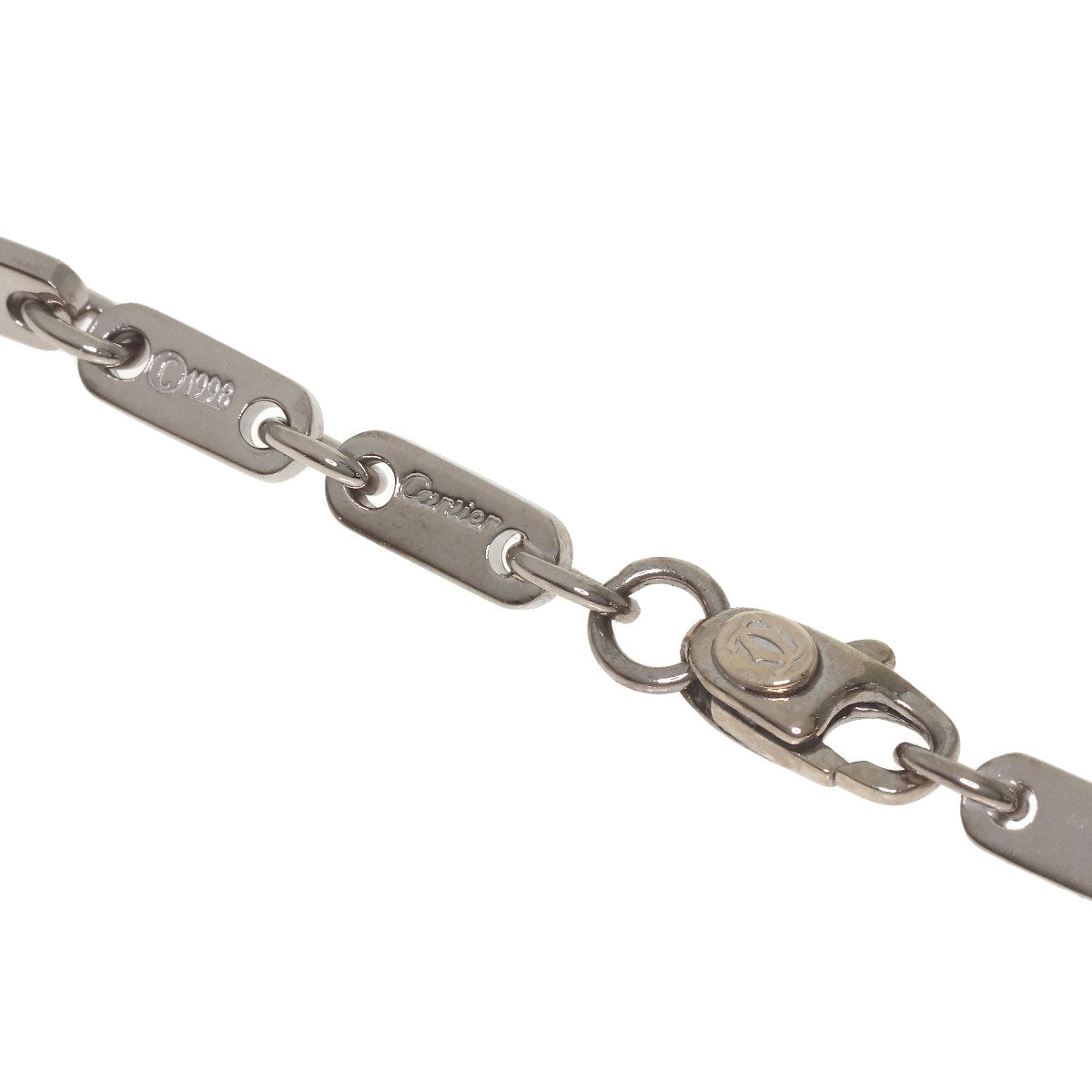 CARTIER Figaro Bracelet K18 White Gold Ladies [Used]