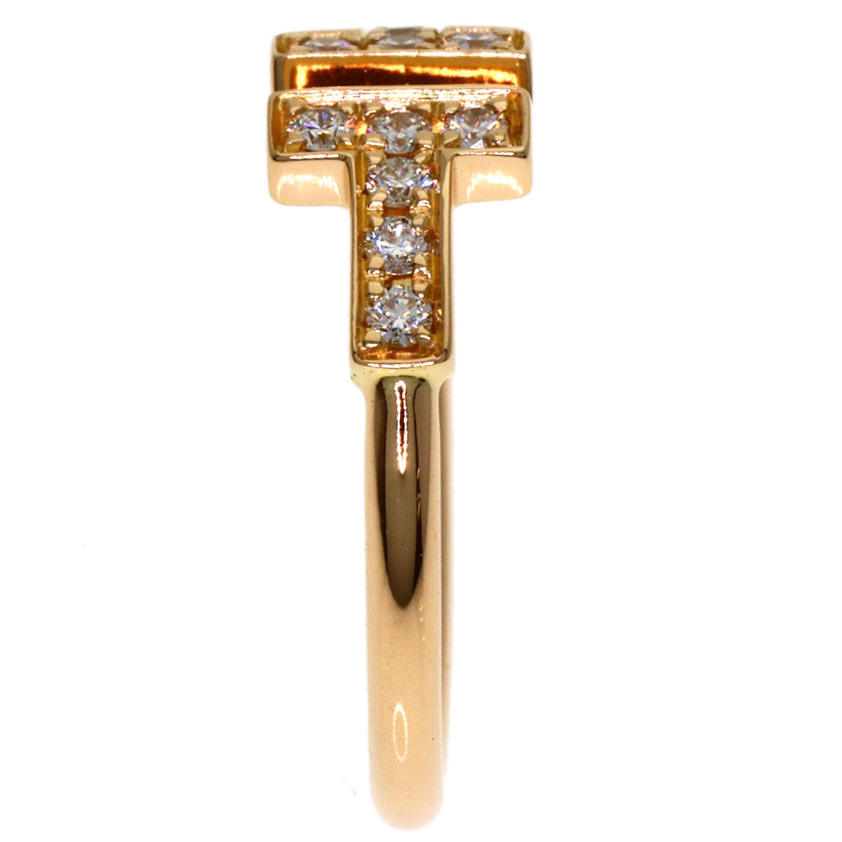 TIFFANY&Co. TWire Diamond Ring K18 Pink Gold Ladies [Used]
