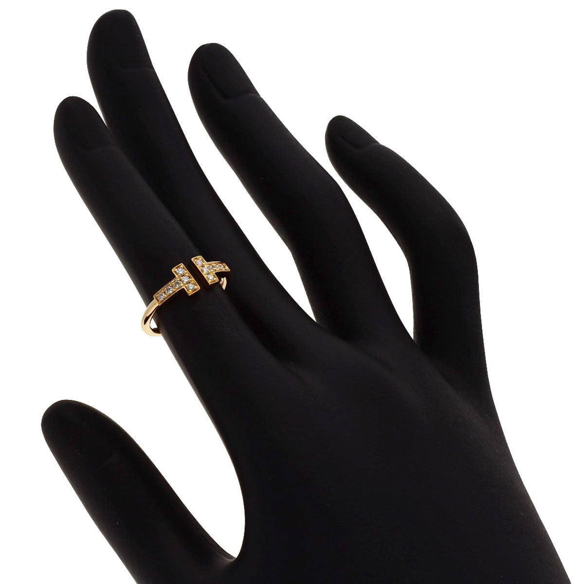 TIFFANY&Co. TWire Diamond Ring K18 Pink Gold Ladies [Used]