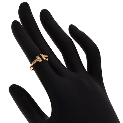 TIFFANY&Co. TWire Diamond Ring K18 Pink Gold Ladies [Used]