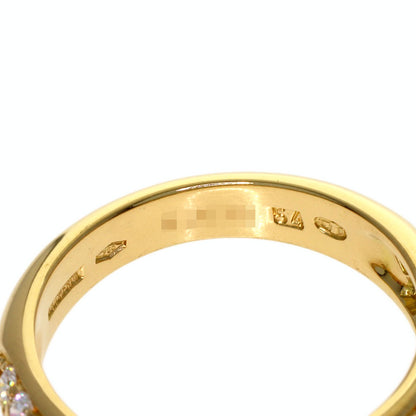 Boucheron Half Pave Diamond #54 Ring K18 Yellow Gold Ladies [Used]