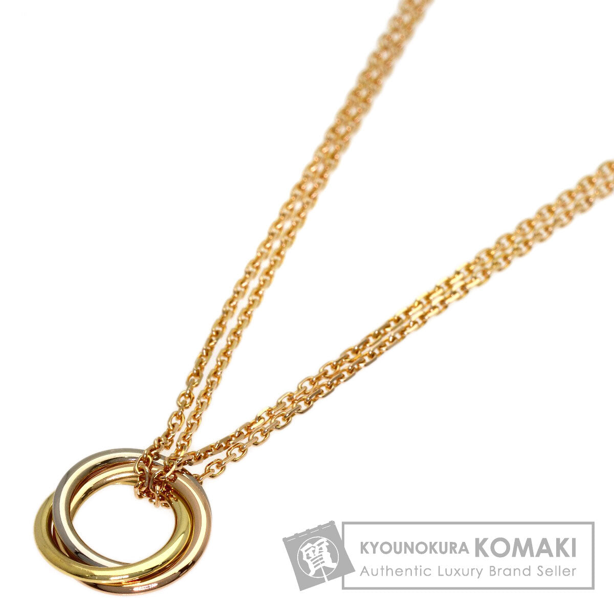 CARTIER Baby Trinity Necklace K18 Yellow Gold K18 White GoldLadies [Used]