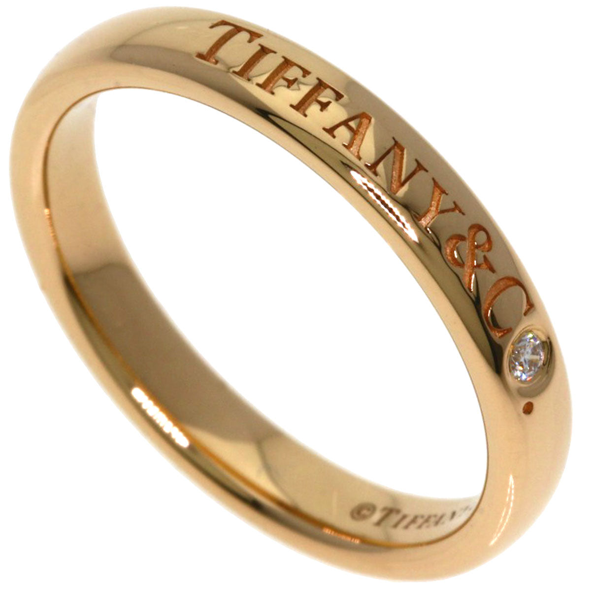 TIFFANY&Co. Wedding Diamonds Ring K18 Pink Gold Ladies [Used]