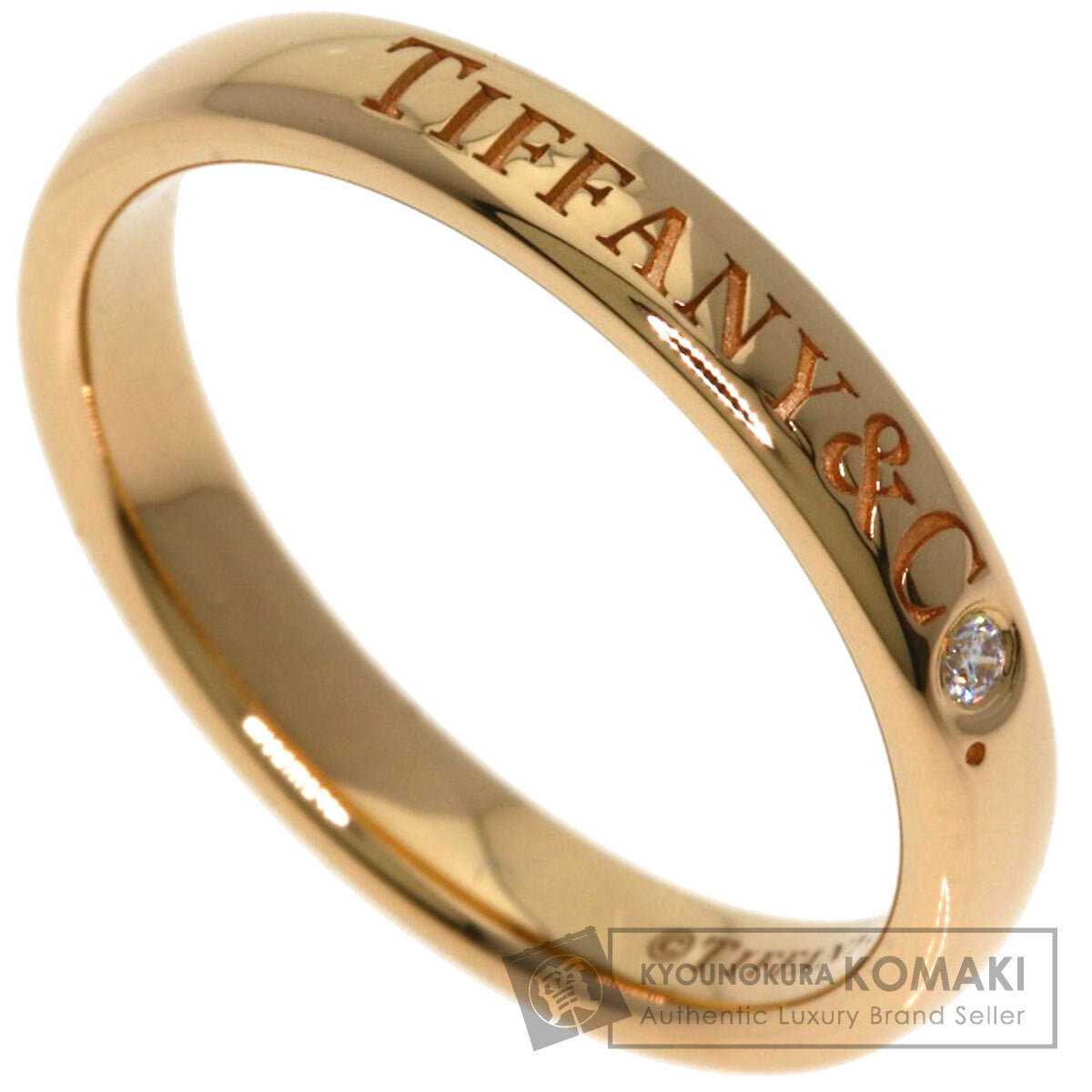 TIFFANY&Co. Wedding Diamonds Ring K18 Pink Gold Ladies [Used]