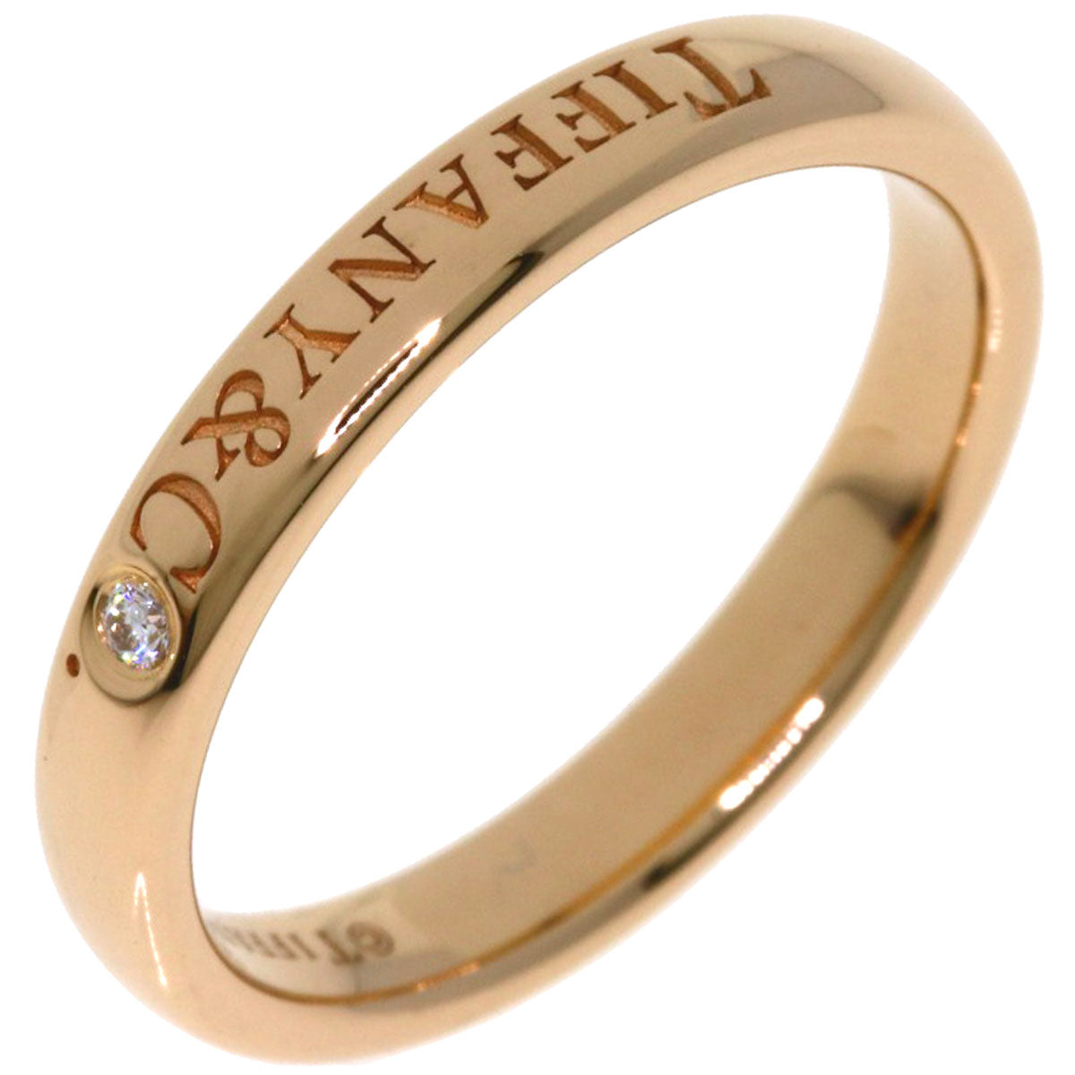 TIFFANY&Co. Wedding Diamonds Ring K18 Pink Gold Ladies [Used]
