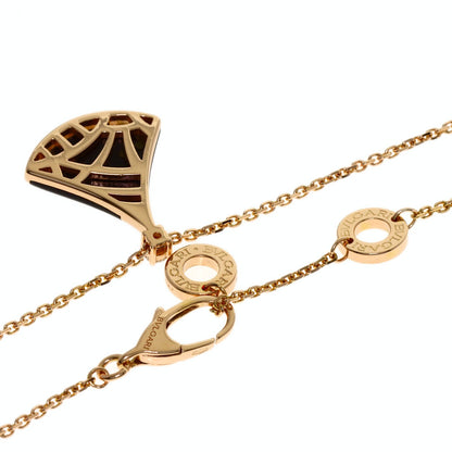 BVLGARI Diva Dream Onyx Diamond Necklace K18 Pink Gold Ladies [Used]