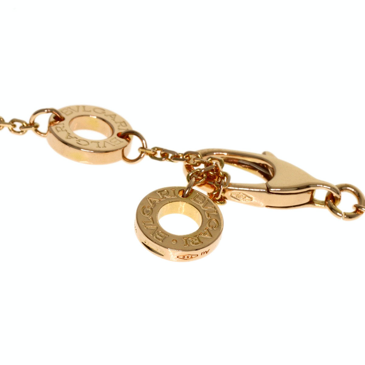 BVLGARI Diva Dream Onyx Diamond Necklace K18 Pink Gold Ladies [Used]