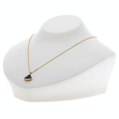 BVLGARI Diva Dream Onyx Diamond Necklace K18 Pink Gold Ladies [Used]