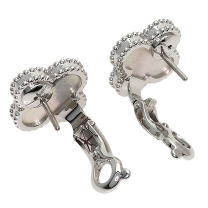Van Cleef & Arpels Vintage Alhambra Shell earring K18 White Gold Ladies [Used]