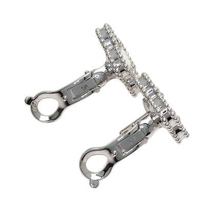 Van Cleef & Arpels Vintage Alhambra Shell earring K18 White Gold Ladies [Used]