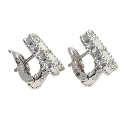 Van Cleef & Arpels Vintage Alhambra Shell earring K18 White Gold Ladies [Used]