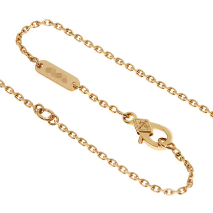 Van Cleef & Arpels Vintage Alhambra Onyx Diamond Necklace K18 Pink Gold Ladies [Used]