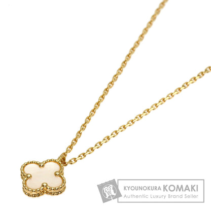 Van Cleef & Arpels Sweet Alhambra Shell Necklace K18 Yellow Gold Ladies [Used]