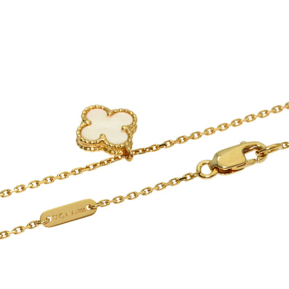 Van Cleef & Arpels Sweet Alhambra Shell Necklace K18 Yellow Gold Ladies [Used]