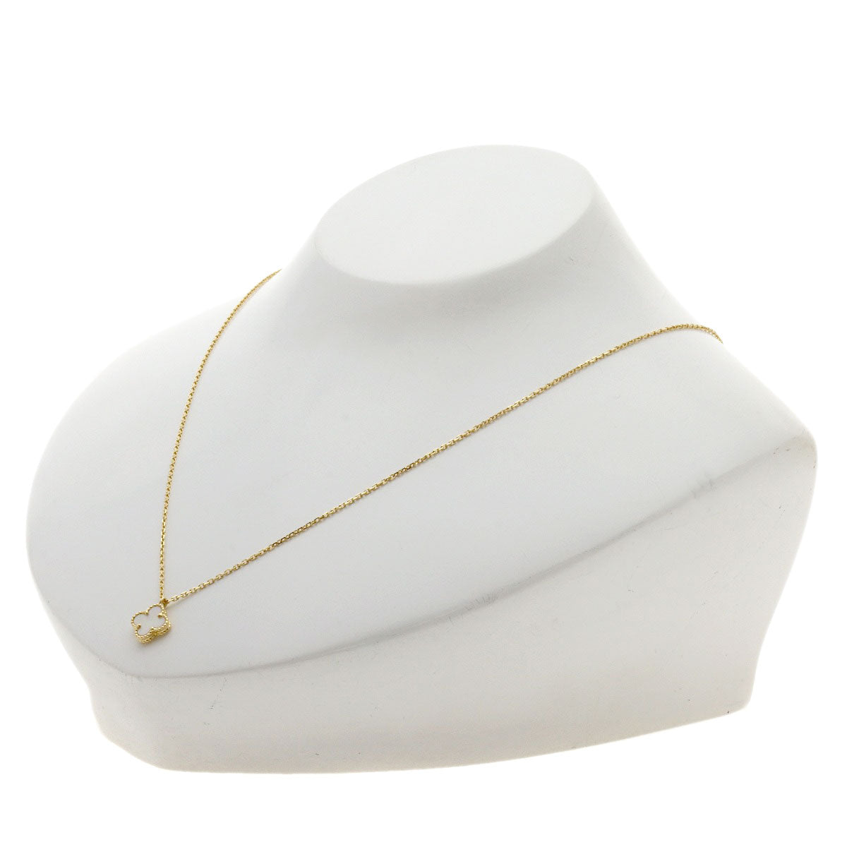 Van Cleef & Arpels Sweet Alhambra Shell Necklace K18 Yellow Gold Ladies [Used]