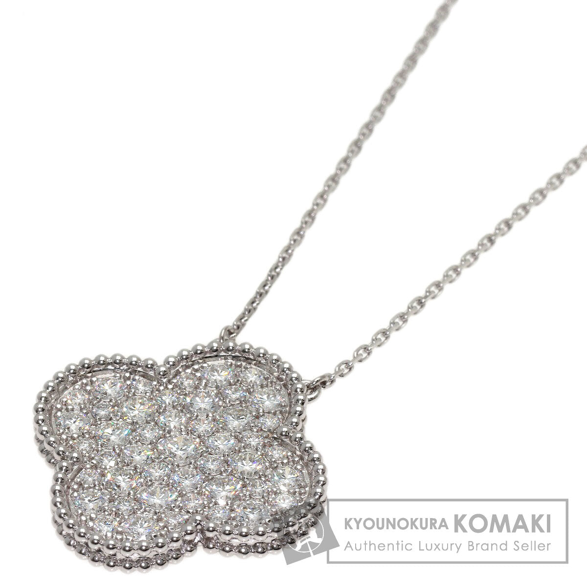 Van Cleef & Arpels Magic Alhambra Diamond Necklace K18 White Gold Ladies [Used]