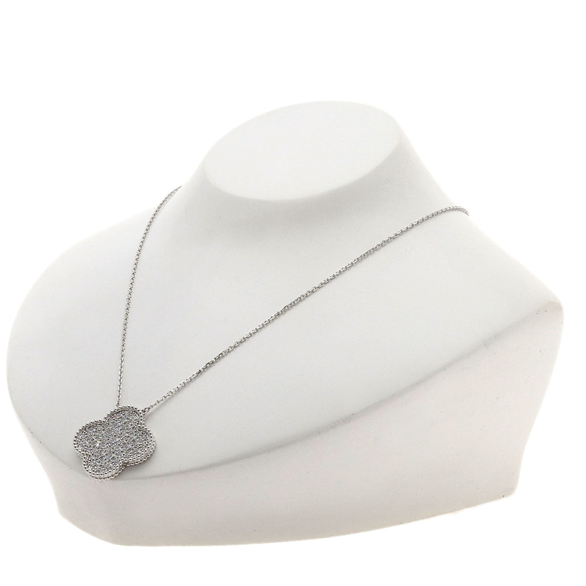 Van Cleef & Arpels Magic Alhambra Diamond Necklace K18 White Gold Ladies [Used]
