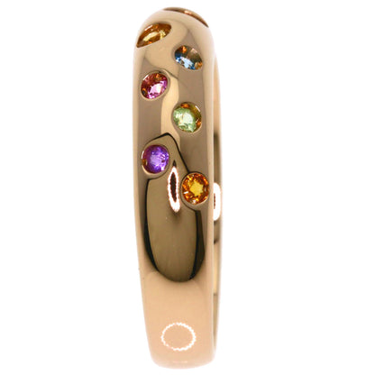 Ponte Vecchio multicolor Ring K18 Pink Gold Ladies [Used]