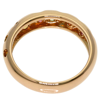Ponte Vecchio multicolor Ring K18 Pink Gold Ladies [Used]