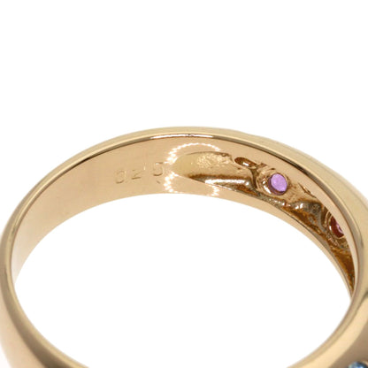 Ponte Vecchio multicolor Ring K18 Pink Gold Ladies [Used]