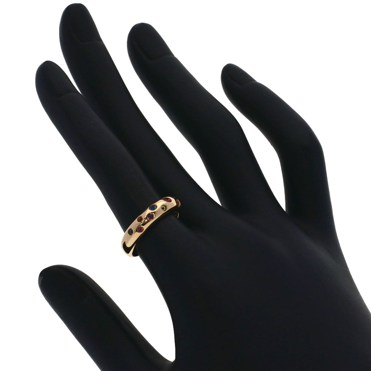 Ponte Vecchio multicolor Ring K18 Pink Gold Ladies [Used]