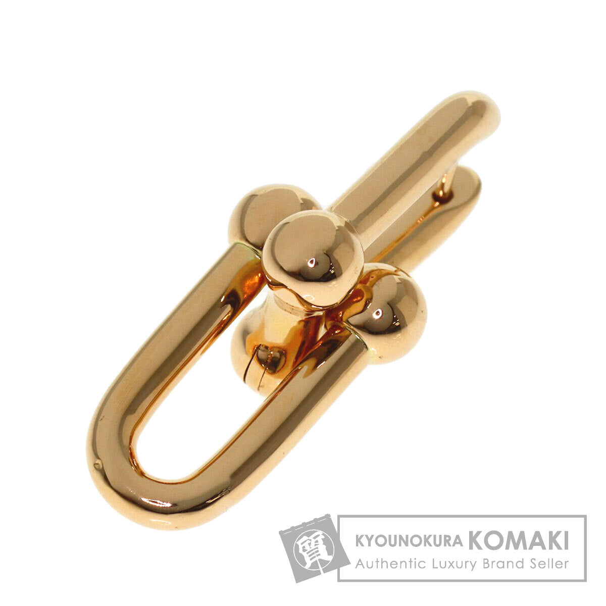 TIFFANY&Co. Hardware Large Link (one side only) earring K18 Pink Gold Ladies [Used]