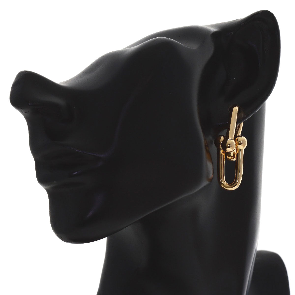TIFFANY&Co. Hardware Large Link (one side only) earring K18 Pink Gold Ladies [Used]