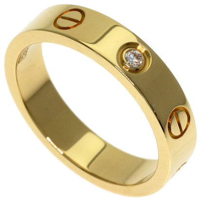 CARTIER Mini Love Link 1P Diamond #50 Ring K18 Yellow Gold Ladies [Used]