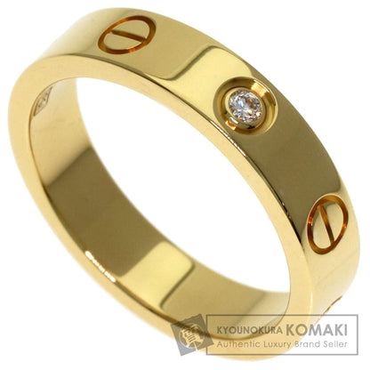 CARTIER Mini Love Link 1P Diamond #50 Ring K18 Yellow Gold Ladies [Used]